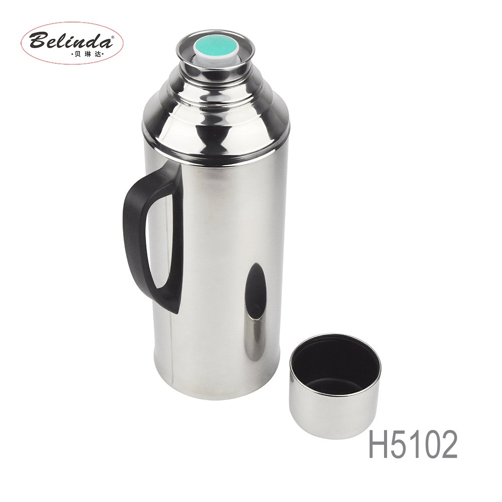 Glass Inner 2.0L 3.2L Retro Thermos Stainless Steel Vacuum Flask with Cover
