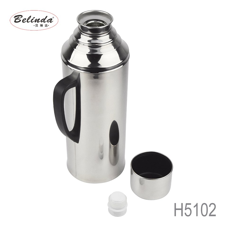 Glass Inner 2.0L 3.2L Retro Thermos Stainless Steel Vacuum Flask with Cover
