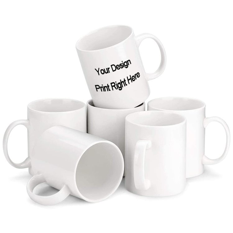 Cheap Custom Logo 11OZ Blank White Coated Ceramic Mug for DIY Sublimation
