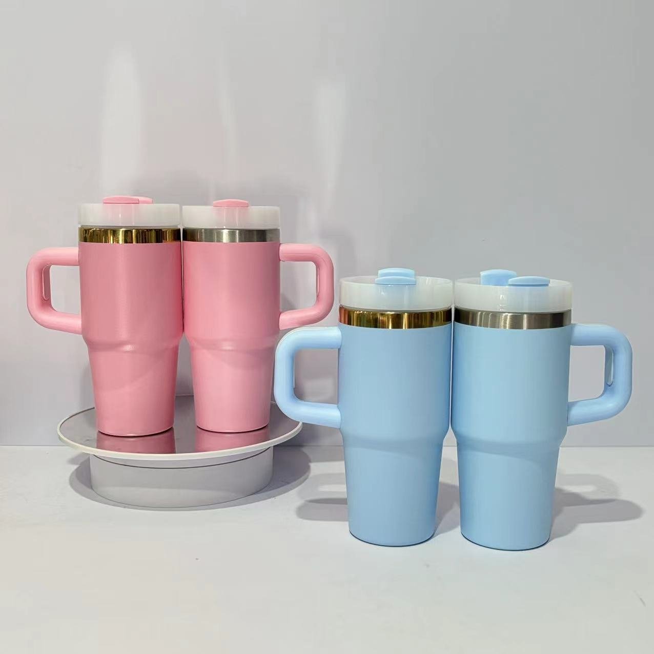 US Warehouse Matte Colored 14oz Kid Tumbler With Lid And Straw For Dye Sublimation Heat Press Outdoor Sports Water Bottle