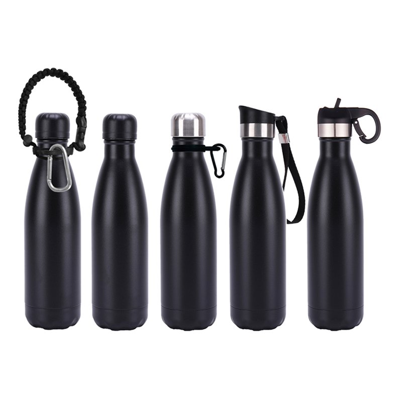 Hot new products 2024 insulated stainless steel water bottle black custom water bottles no minimum