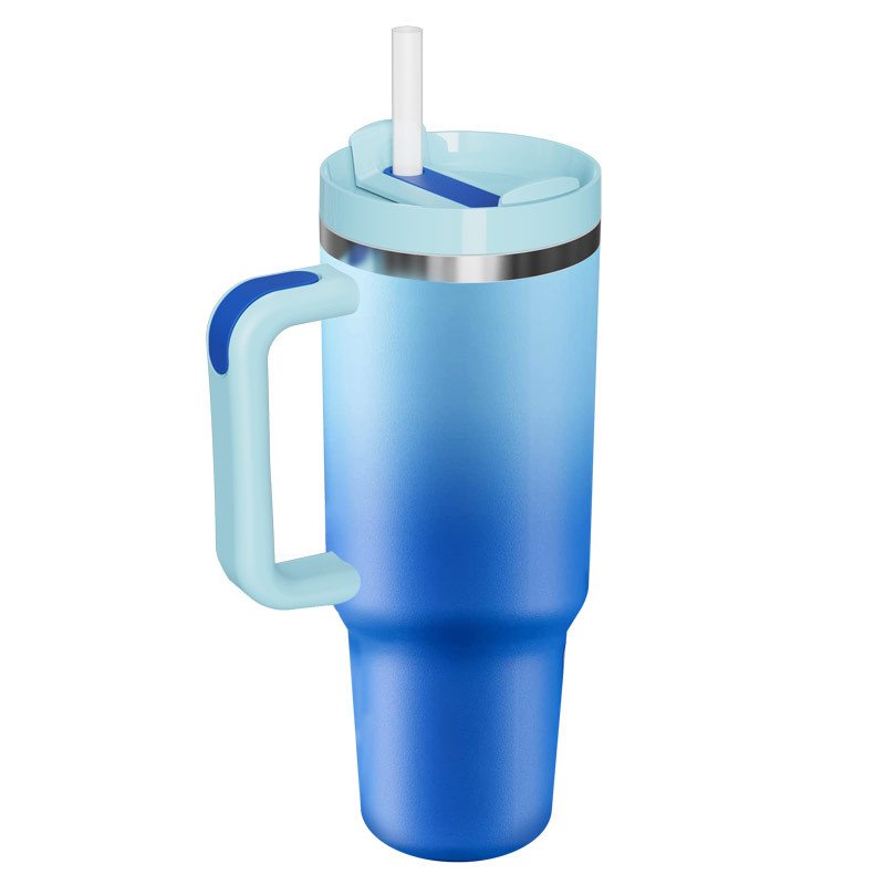 JZYZ 2024 Hot 40Oz Adventure Travel Tumbler Customized Logo Mug With Handle And Straw Simple Modern Ready Stock