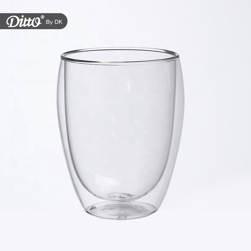 Double Walled Glass Coffee or Tea Cups Insulated 250ml Coffee Mugs Coffee Glass Cups