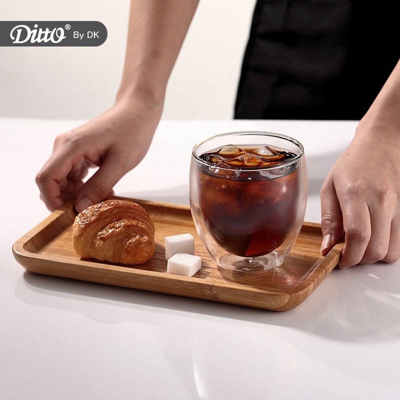 Double Walled Glass Coffee or Tea Cups Insulated 250ml Coffee Mugs Coffee Glass Cups