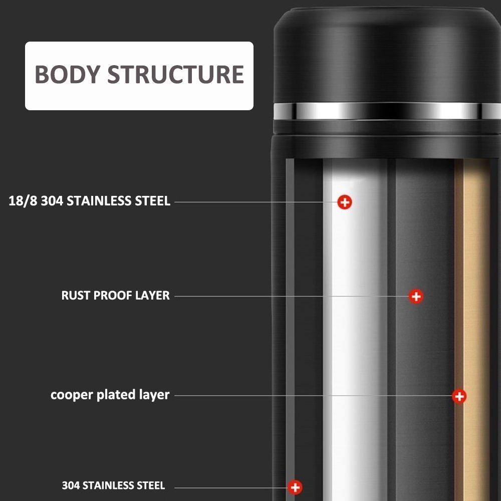 wholesale 500ml Termo Thermos Bottle vacuum Flask Led Temperature Display Stainless Steel Smart Water Bottle with filter infuser
