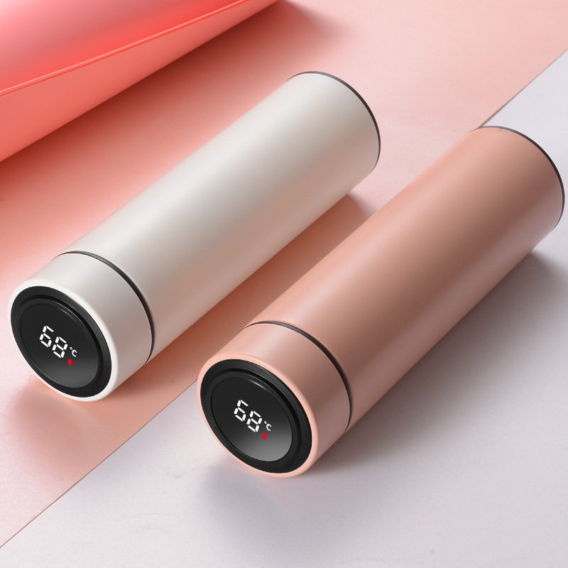 Smart Water Bottle with Digital Temperature Display LED Thermal Cup Stainless Steel Double Wall Vacuum Insulated Travel Mug