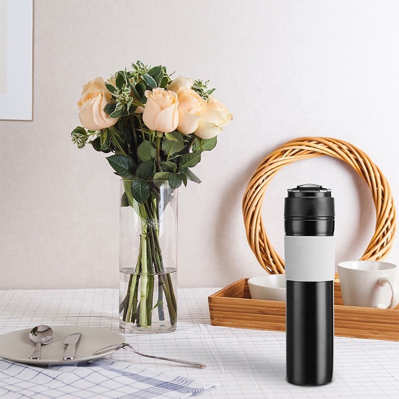 3 in 1 Portable French Press Coffee Tools Filtration System Travel Mug Premium french press coffee Bottle for Hot & Cold Brew