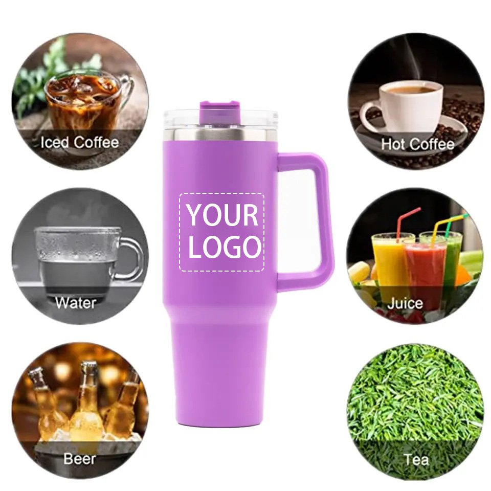 Rainbow Paint 40 oz 2.0 Tumbler Stainless Steel Double Wall Vacuum Flasks cup straw cover