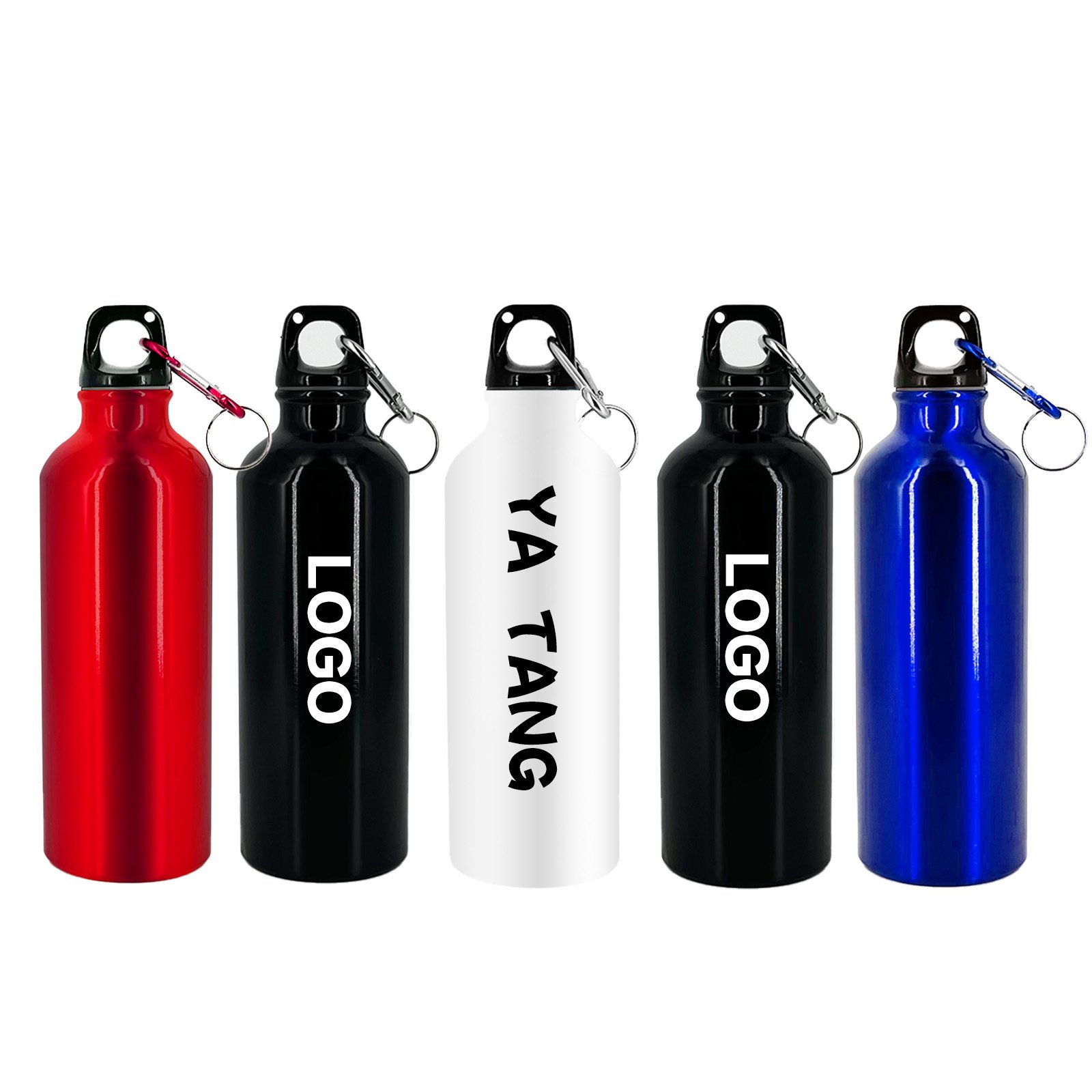 Hot-selling customized aluminum single-layer portable large-capacity 500ML 750ML outdoor fitness water bottle With LOGO