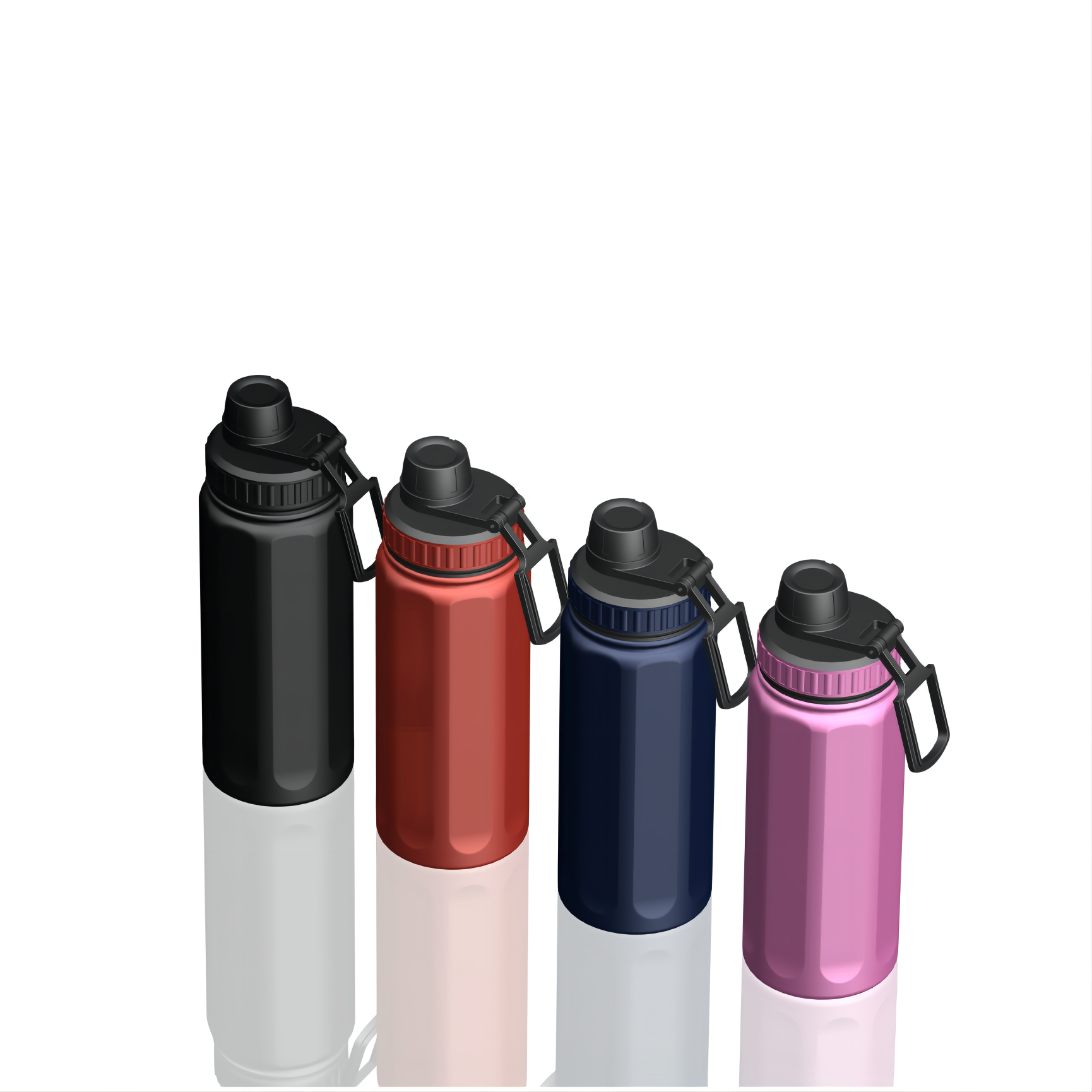 Sports 18OZ 25OZ 32OZ vacuum flask stainless steel sublimation water bottle with custom logo Wide Handle Straw Lid