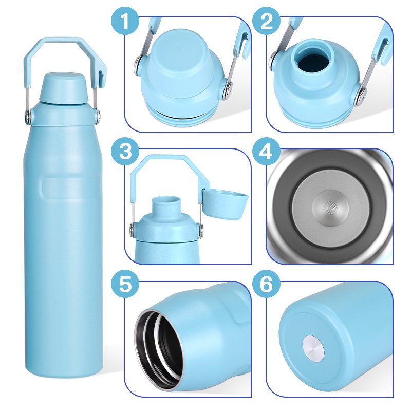 Wholesale 17oz 25oz 40oz Stainless Steel Sports Water Bottle With Lid custom logo camping thermo insulated vacuum flask