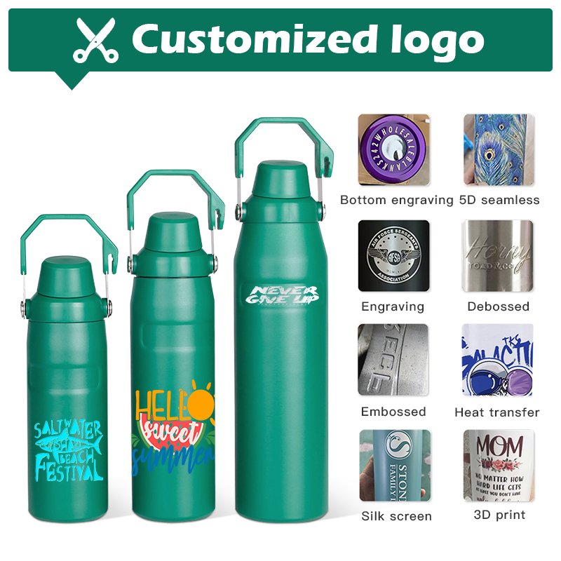 Wholesale 17oz 25oz 40oz Stainless Steel Sports Water Bottle With Lid custom logo camping thermo insulated vacuum flask