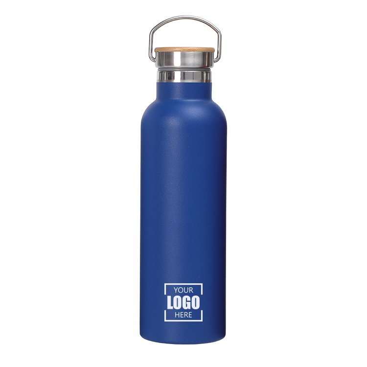 Prostar 600ml Insulated Stainless Steel Water Bottle Custom Outdoor Vacuum Flask Thermos With Bamboo Lid And Handle
