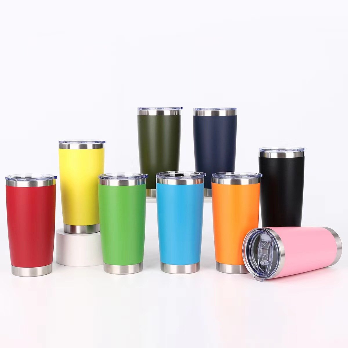Wholesale Custom Reusable Stainless Steel Insulated Vacuum Cup Double Wall Coffee Mug 20oz Tumbler Cups in Bulk with Lid