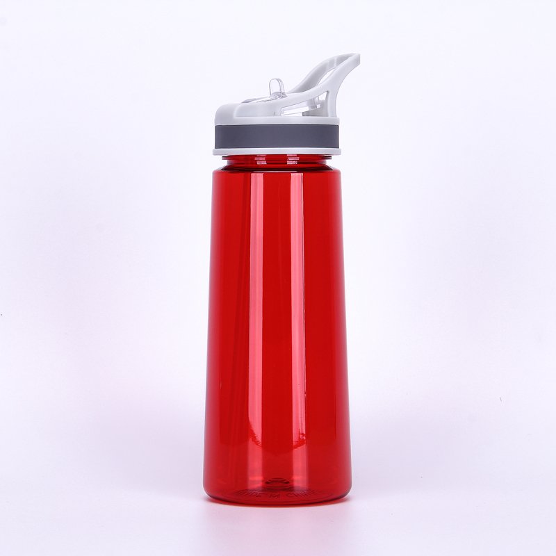 700ml Recycled Clear Plastic Sport Water Bottle with Straw Bpa Free