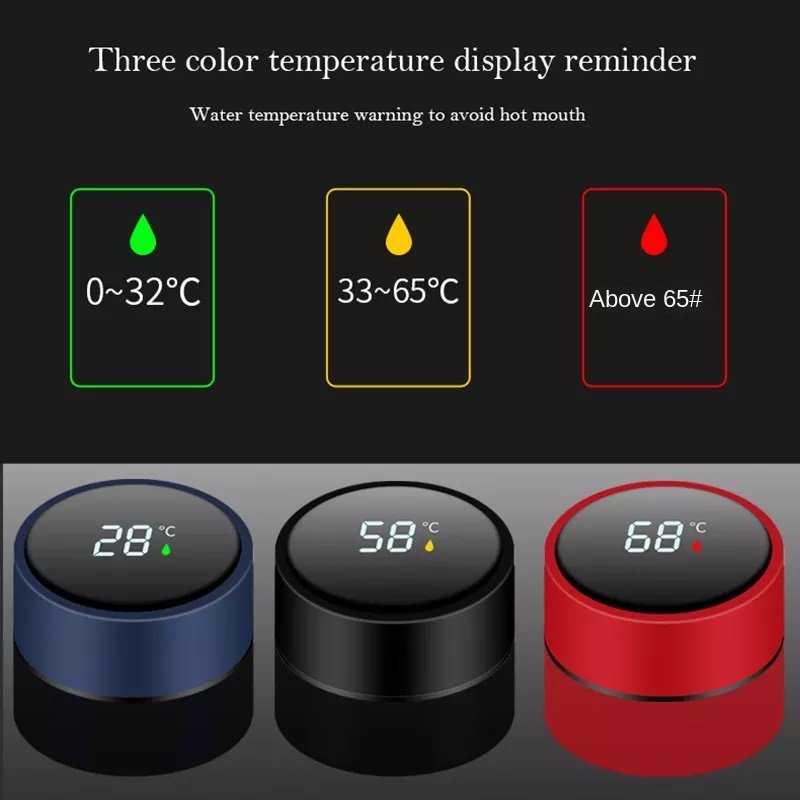 Digital Cup Intelligent Temperature Display Water Bottle Heat Preservation Vacuum Flask For Coffee Tea
