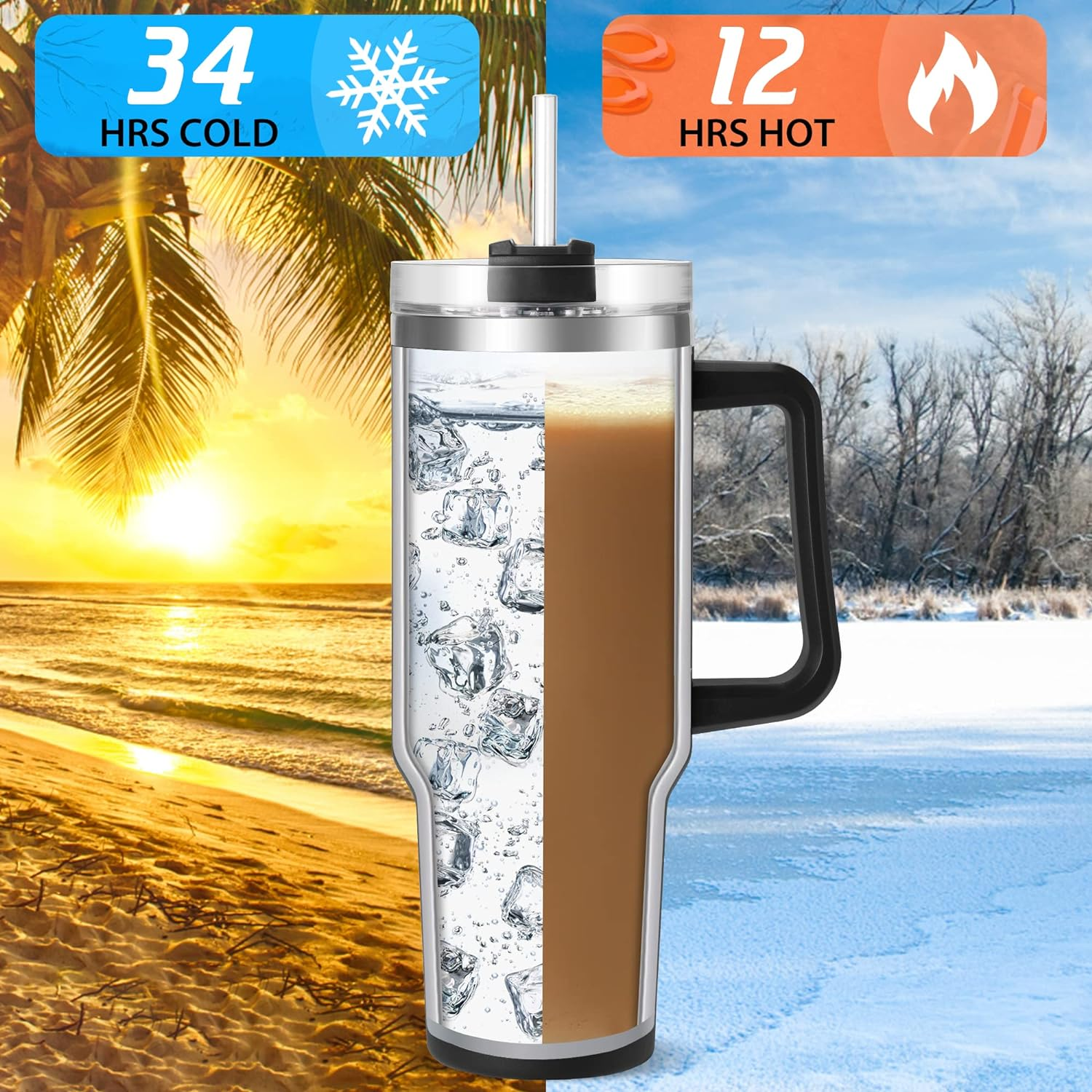 Stainless Steel Tumbler with Straw Hot Water Bottle vasos de acero inoxidable Insulated Vacuum Flasks Thermos Car Water Bottles