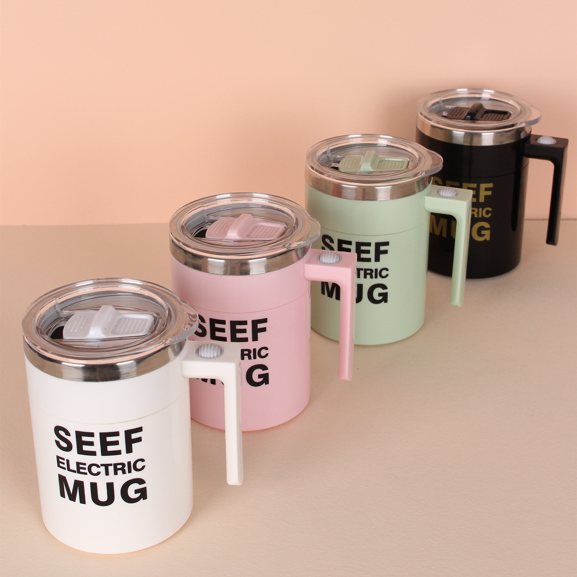 DD3086 Hot Chocolate Funny Coffee Mix Cup Gift Battery Blending Sealing Cups Automatic Self Stirring Mug For Tea