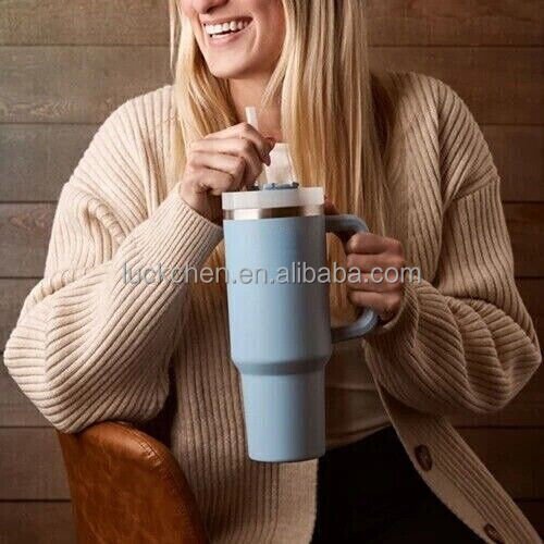 40OZ Adventure Tumbler With Handle And Straw No Moq Travel Mug 304 Stainless Steel BPA free Tumbler