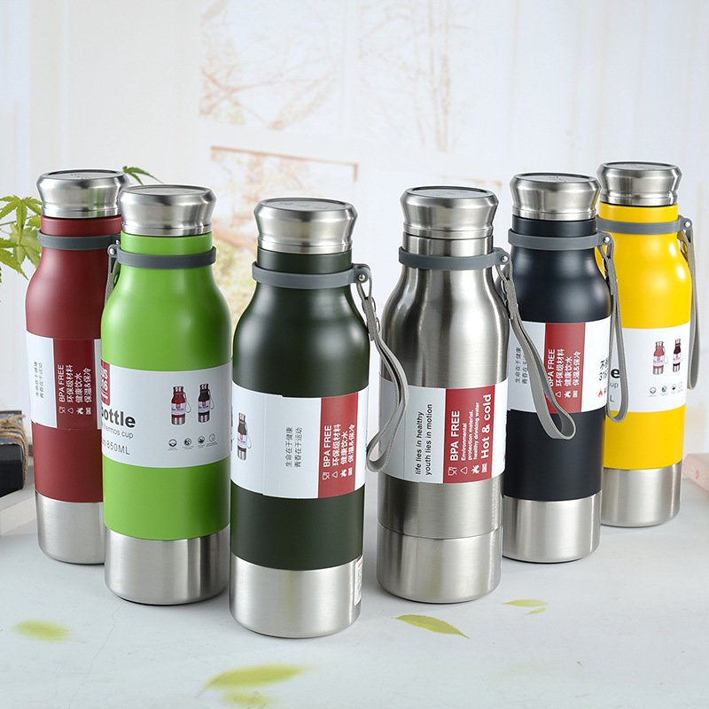 2024 New Outdoor Termo Custom Gift Logo 304 Stainless Steel 650Ml/850Ml/1100Ml Vacuum Flask Sports Drinking Water Bottle