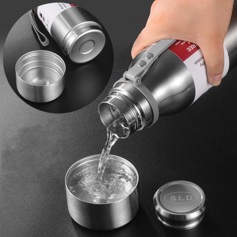 2024 New Outdoor Termo Custom Gift Logo 304 Stainless Steel 650Ml/850Ml/1100Ml Vacuum Flask Sports Drinking Water Bottle