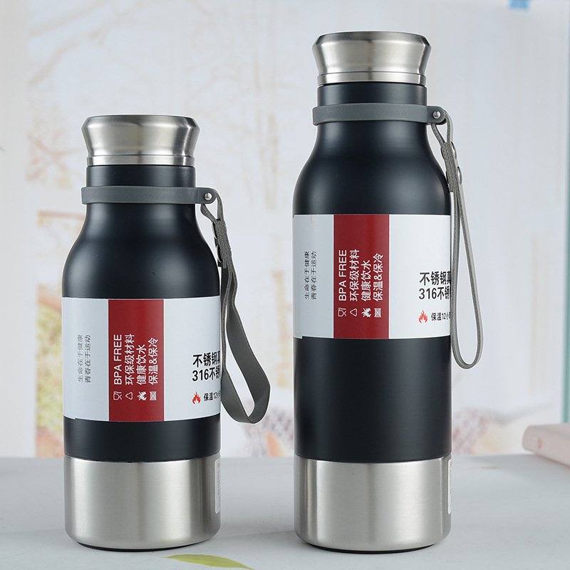 2024 New Outdoor Termo Custom Gift Logo 304 Stainless Steel 650Ml/850Ml/1100Ml Vacuum Flask Sports Drinking Water Bottle