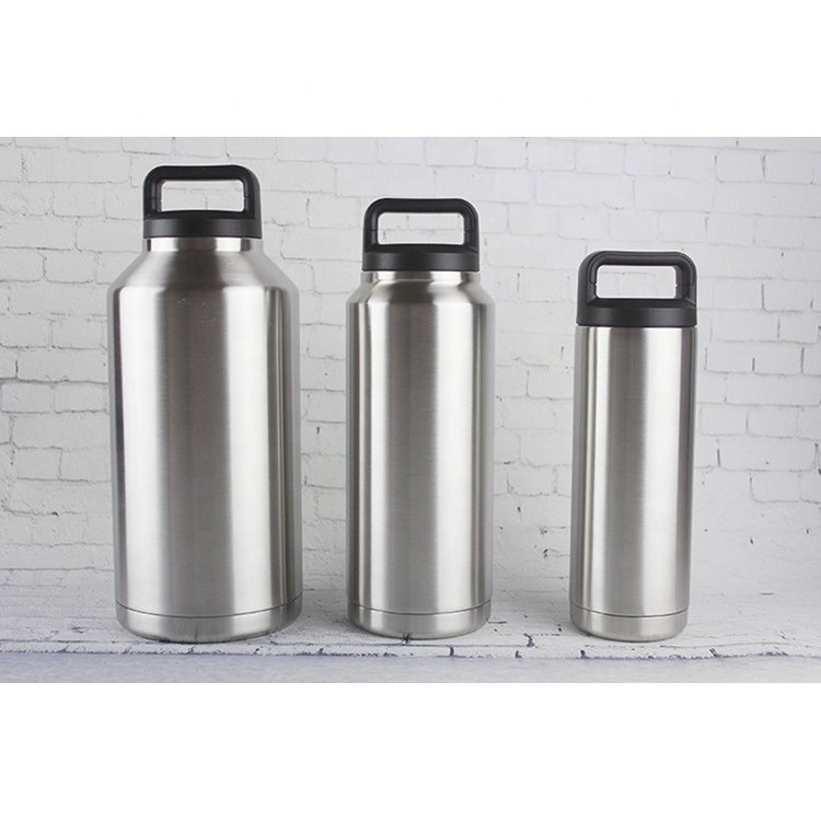 18oz 64oz double walled stainless steel 36 oz insulated water bottle flask with carrying pouch