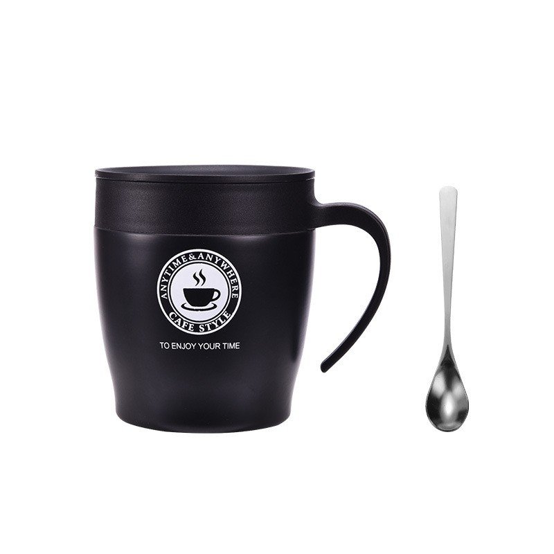 FX Factory 300ml vacuum flask handle stainless steel thermo with lid advertising gift cup office tea mug coffee mug with spoon