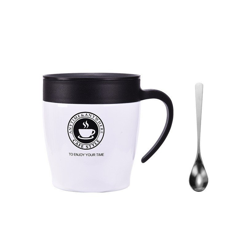 FX Factory 300ml vacuum flask handle stainless steel thermo with lid advertising gift cup office tea mug coffee mug with spoon