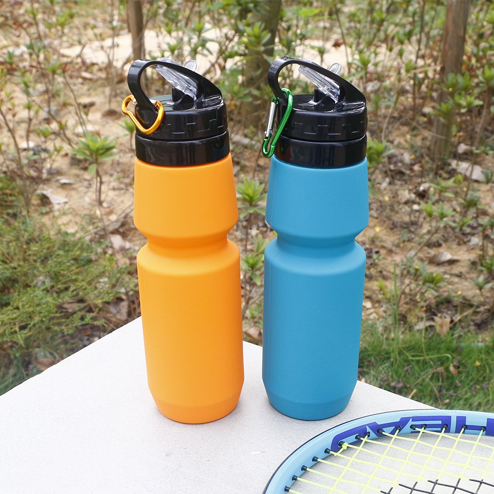 Popular on Facebook silicone collapsible water bottle eco silicone water bottle for bicycling