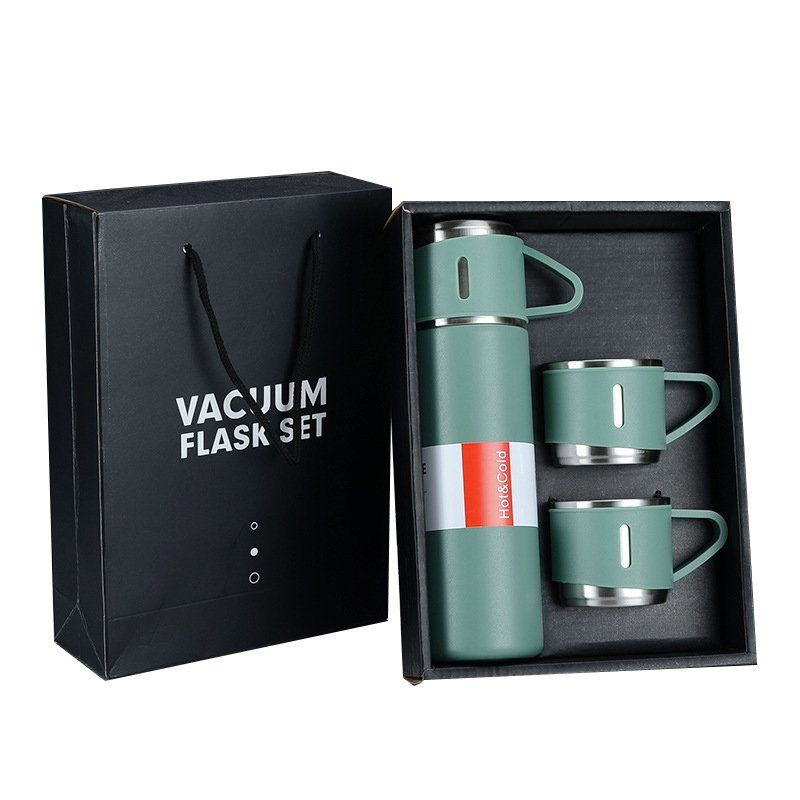 Best Selling Business Travel Coffee Tea Insulated Water Bottle Cup Stainless Steel Vacuum Flask Set For Christmas Gift