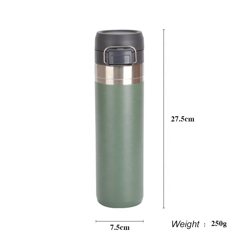 TY 700ml customized logo Sprayed tumbler double layer vacuum mug 304 stainless steel large capacity insulation sports water mugs