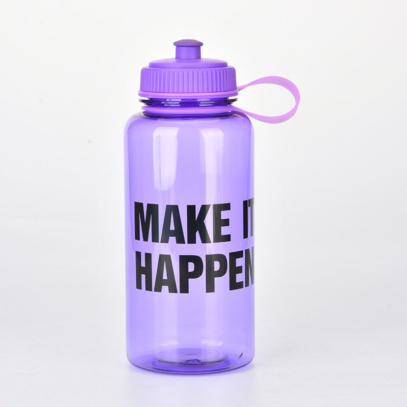 Outdoor Space Large Capacity 1L Transparent Clear Tea Gym Sports Cup Water Bottle