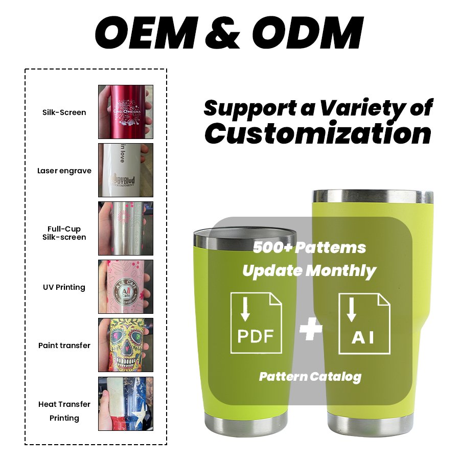 China Supplier 20 oz 30 oz powder coated tumblers wholesale tumbler Cup Double Wall Vacuum Insulated Travel Mug Bulk thermal mug