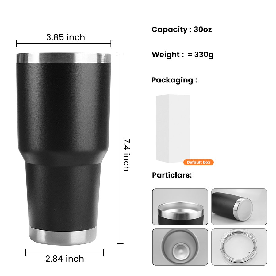 China Supplier 20 oz 30 oz powder coated tumblers wholesale tumbler Cup Double Wall Vacuum Insulated Travel Mug Bulk thermal mug