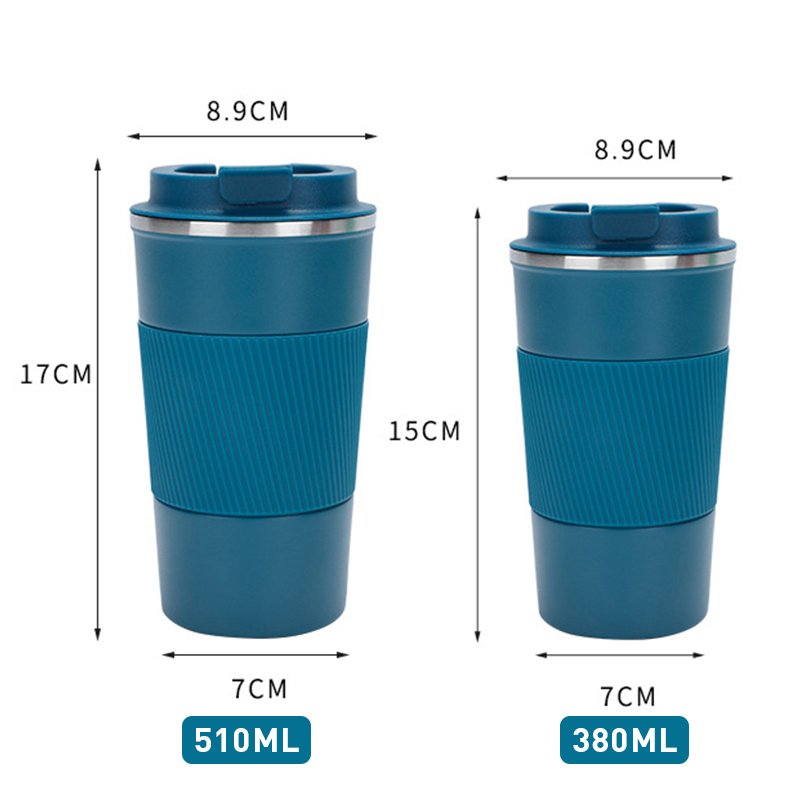 Coffee Mug Custom Logo 380ml/510ml Insulated Stainless Steel Travel Tumbler Eco-friendly Reusable Coffee Tumbler Cup with Lid