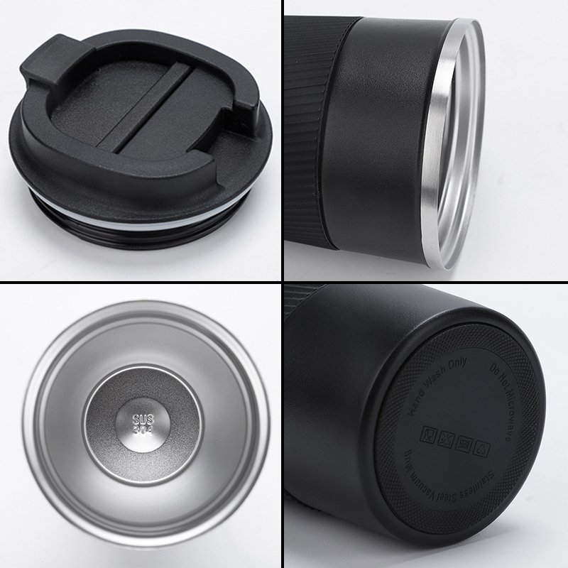 Coffee Mug Custom Logo 380ml/510ml Insulated Stainless Steel Travel Tumbler Eco-friendly Reusable Coffee Tumbler Cup with Lid