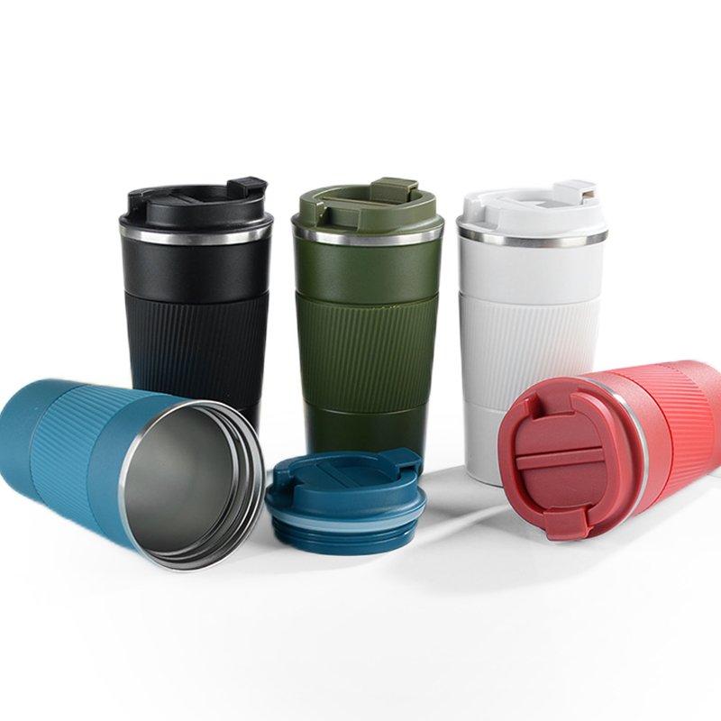 Coffee Mug Custom Logo 380ml/510ml Insulated Stainless Steel Travel Tumbler Eco-friendly Reusable Coffee Tumbler Cup with Lid