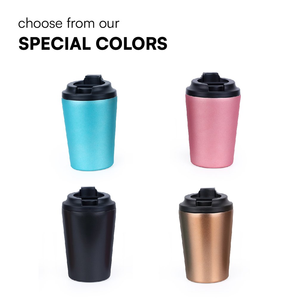 Hot Selling BPA Free 12oz Stainless Steel Double Wall Custom Logo BPA Free Coffee Mugs with Lid