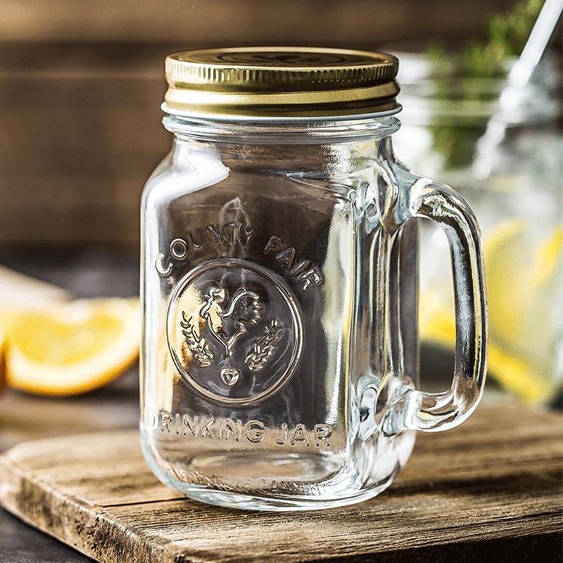 Mason Jar Cups Libbey 16Oz Clear Glass Giveaways Square Glass Mugs American Style