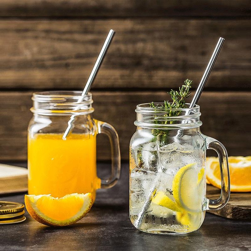 Mason Jar Cups Libbey 16Oz Clear Glass Giveaways Square Glass Mugs American Style