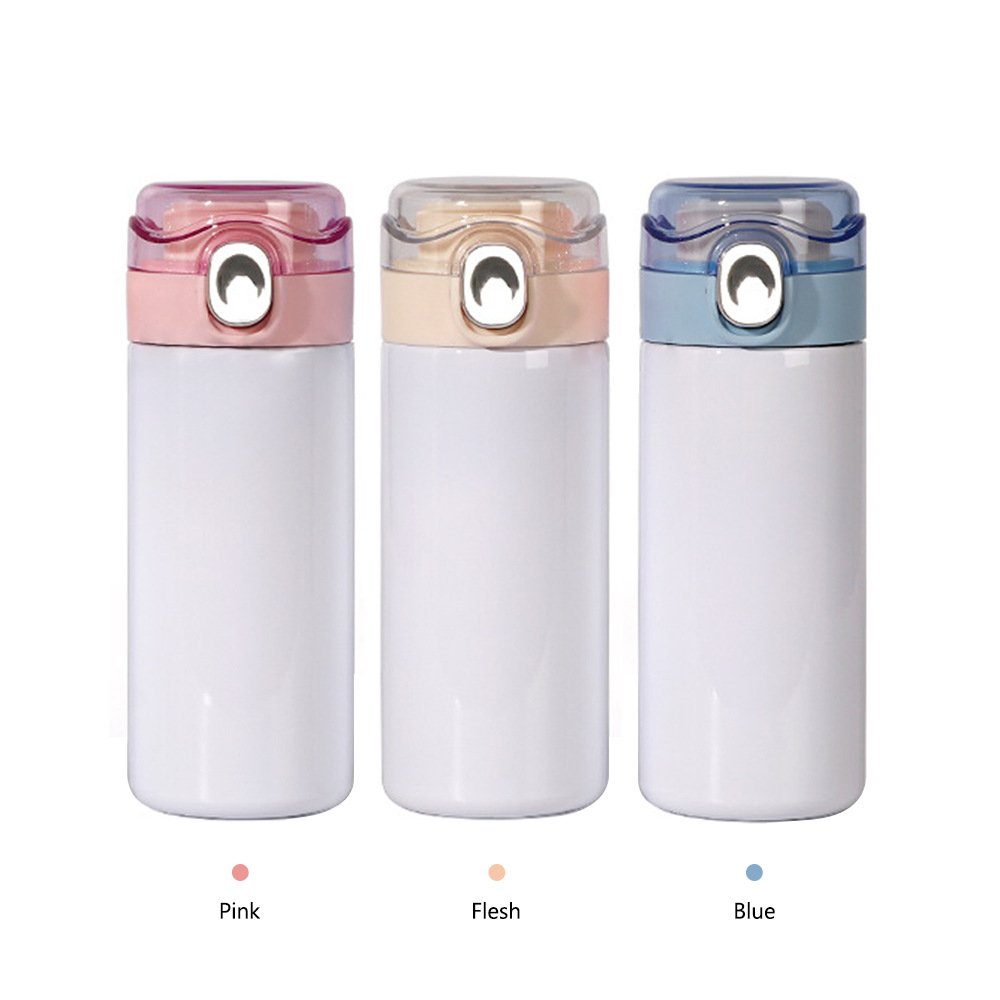350/450ML Sublimation Color Pea Insulated Water Cup Heat Transfer Print Blank Water Bottle Stainless Steel Coffee Tea Gift Cup