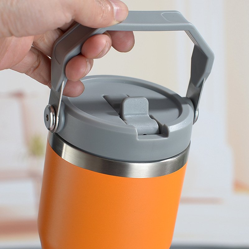20oz 30oz StainlessTravel Tumbler Mug Double Wall Vacuum Insulated Coffee Mug with Straw Lid and Handle Stainless Steel Mugs