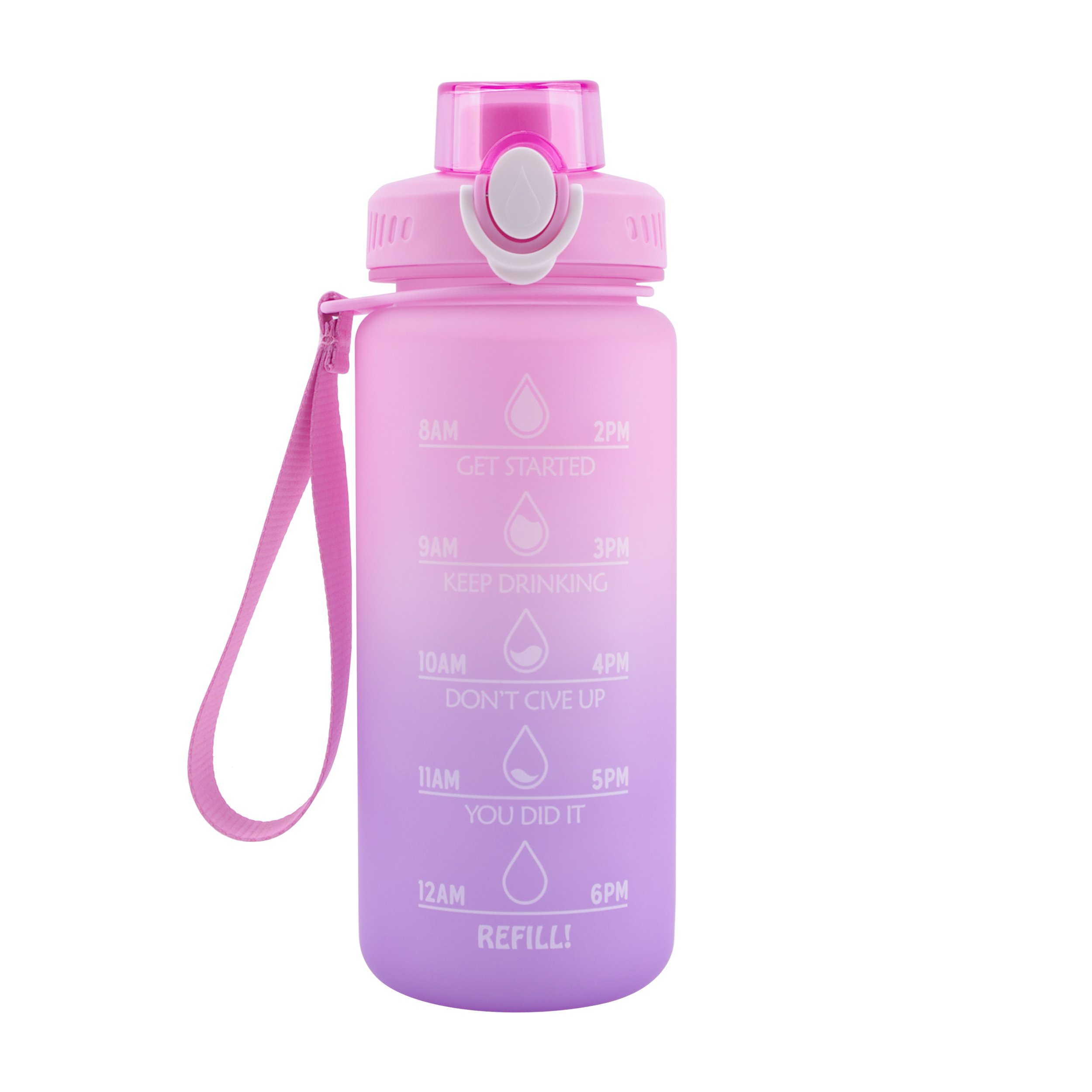 Hot plastic water bottle 500ml, with rope sports cup water cup environmental protection outdoor