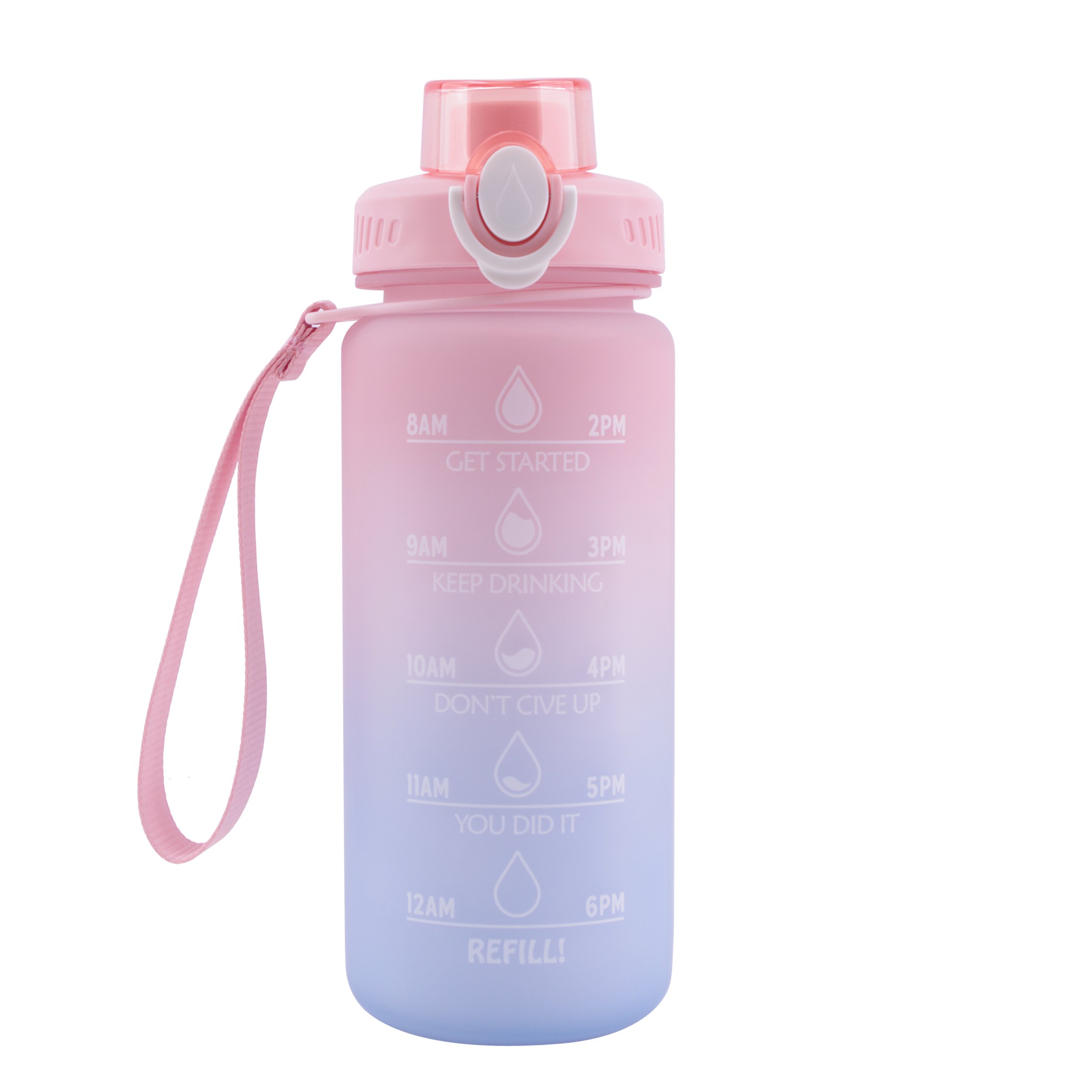 Hot plastic water bottle 500ml, with rope sports cup water cup environmental protection outdoor