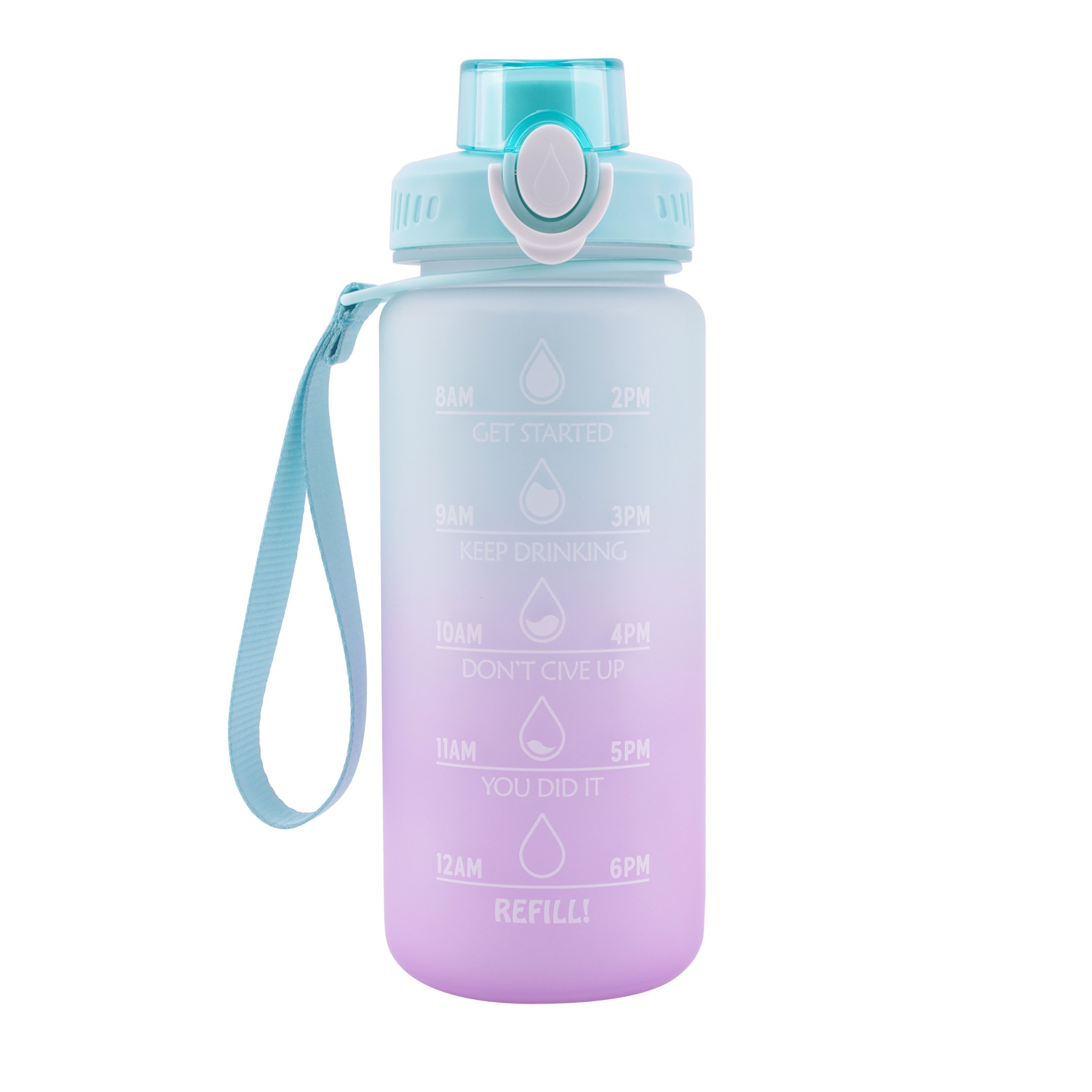 Hot plastic water bottle 500ml, with rope sports cup water cup environmental protection outdoor