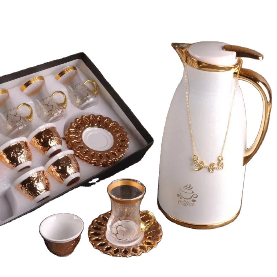 Arabic Royal Style Coffee Pot Set Luxury Insulation Vacuum Jug coffee kettle set dallah pot arabic coffee vacuum flasks