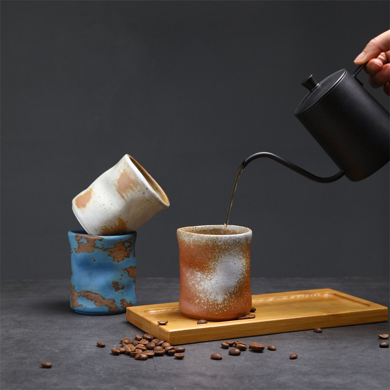 Vintage Handmade 230ml special design ceramic espresso coffee tea cups mugs without hand Creative porcelain water mug cup