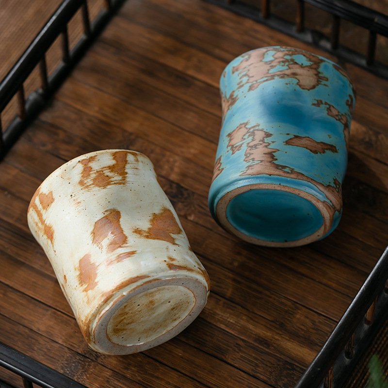 Vintage Handmade 230ml special design ceramic espresso coffee tea cups mugs without hand Creative porcelain water mug cup