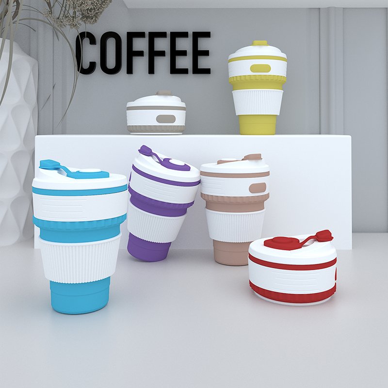Foldable Water Bottle Reusable BPA Free Silicone Collapsible Water Bottle For Travel Gym Camping Hike